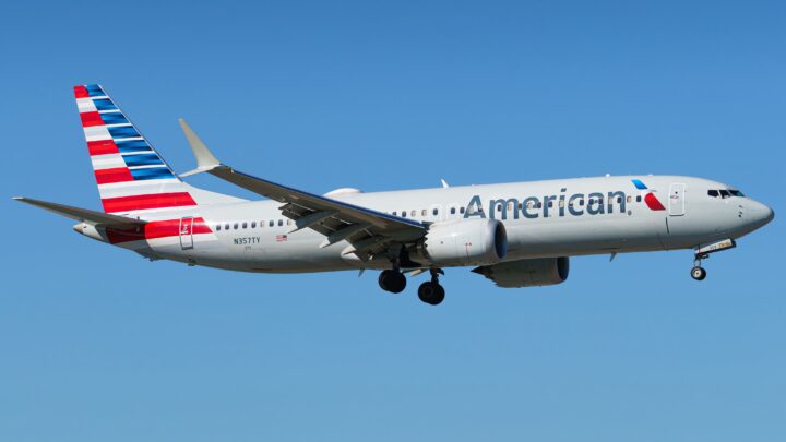 Boeing 737 MAX landing gear assembly prepared for maintenance exchange