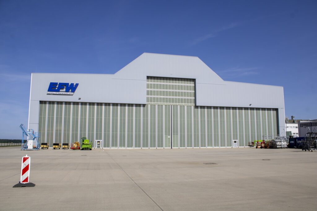 The Elbe Flugzeugwerke (EFW) facility in Dresden, where Discover Airlines’ Airbus A330 D-AIKP is undergoing the world’s first