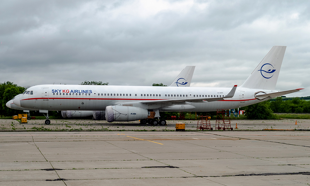 Two Tupolev Tu-200-100B aircraft in Air Koryo colors with Sky KG Airlines logo | Photo credit: Sky KG Airlines